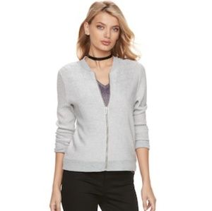 NWT Juicy Couture Metalic Grey Bomber Jacket